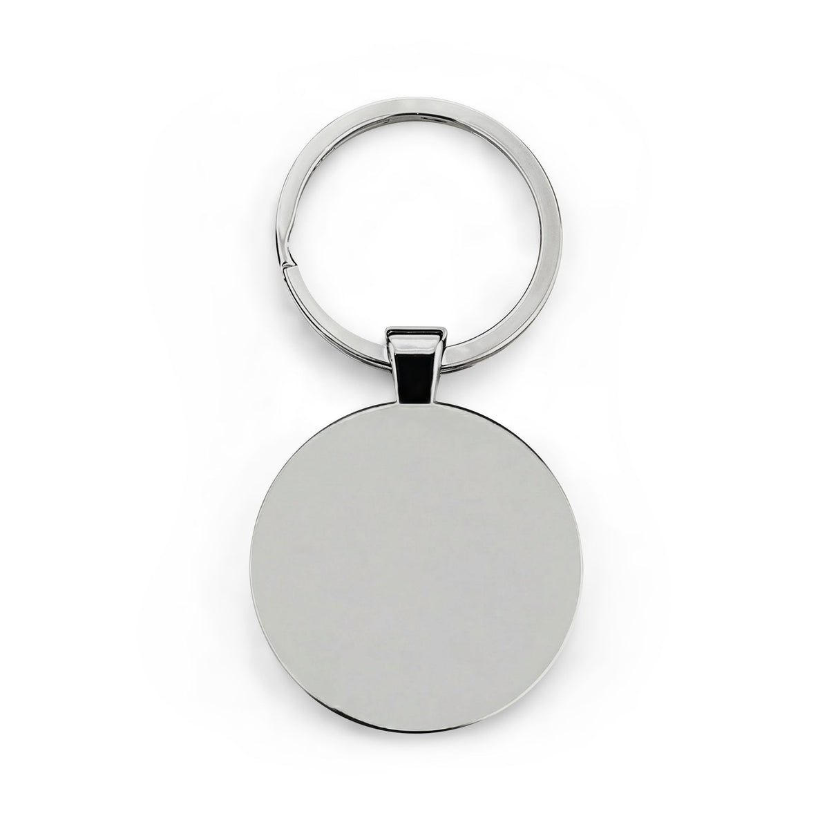Hustle Cincy Round Stainless Steel Keychain – Retro Smile Logo